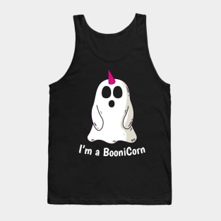 Funny Halloween: Relaxed Boonicorn Unicorn Ghost Tank Top